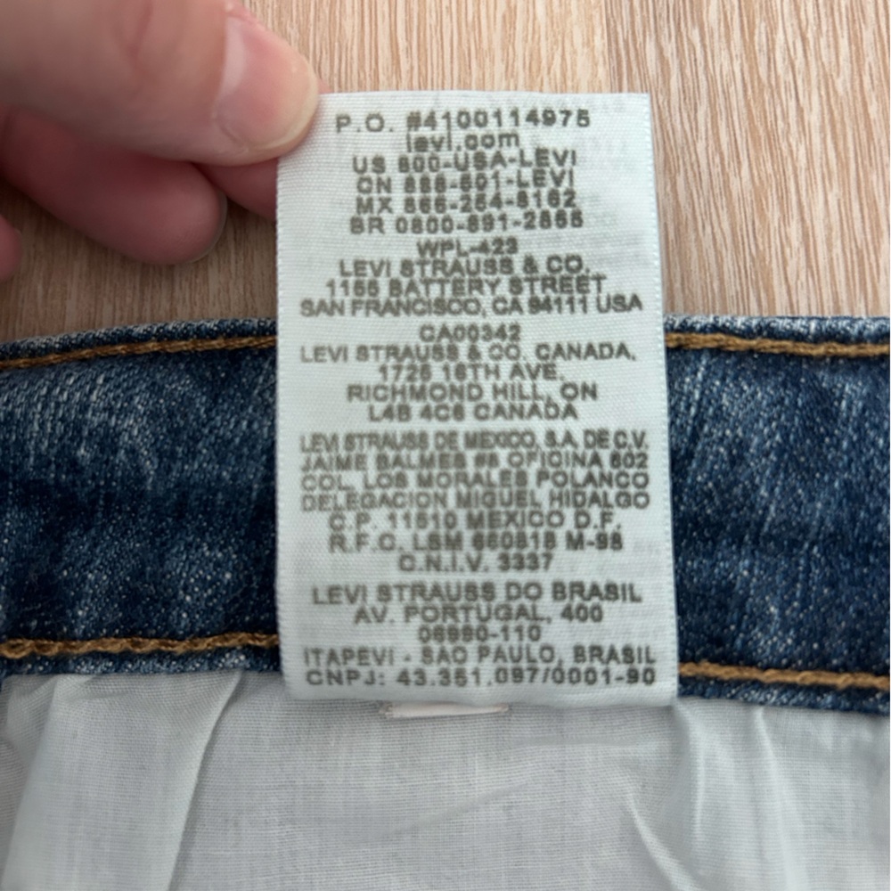Levis The Original Jean Mid Rise Skinny Medium Wash 5 Pocket Size 16 Women’s - Picture 9 of 9